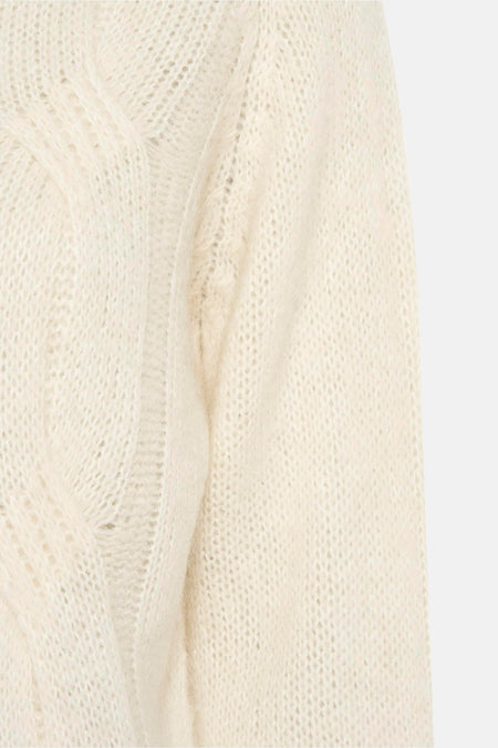 Trui met ronde hals Ecru - Clouds of Fashion