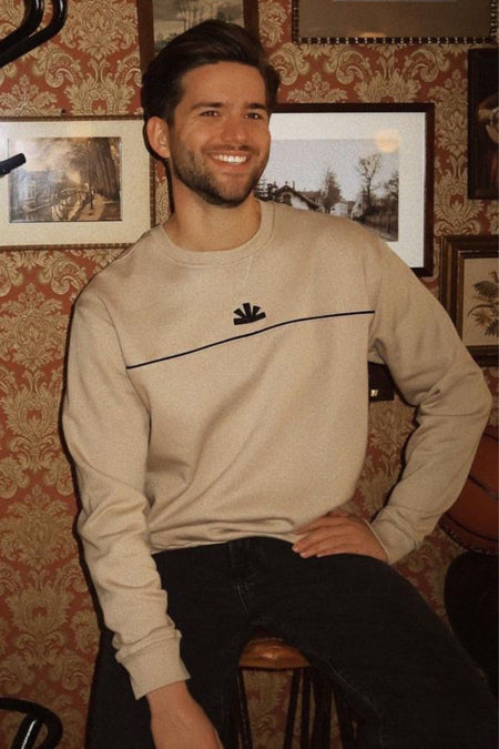 Sweater met ronde hals Beige - BASELAB