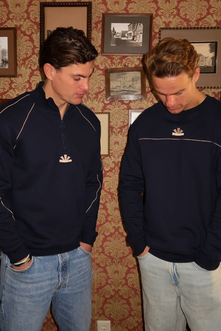 Sweater met ronde hals Blauw - BASELAB