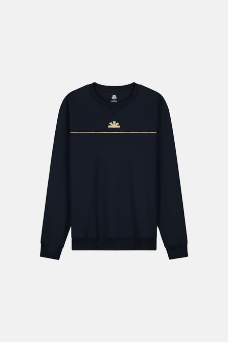 Sweater met ronde hals Blauw - BASELAB