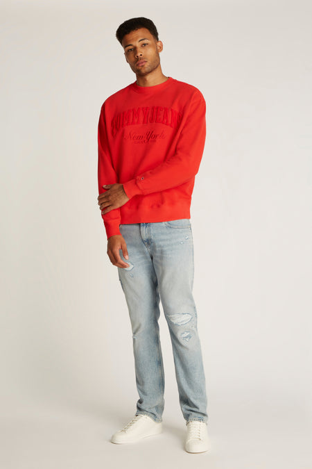 Sweater met ronde hals Rood - TOMMY JEANS