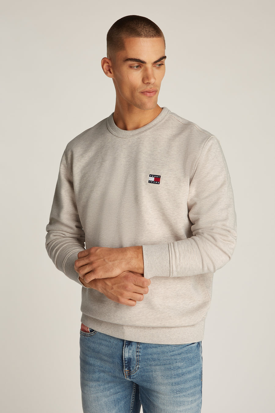 Sweater met ronde hals Beige - TOMMY JEANS