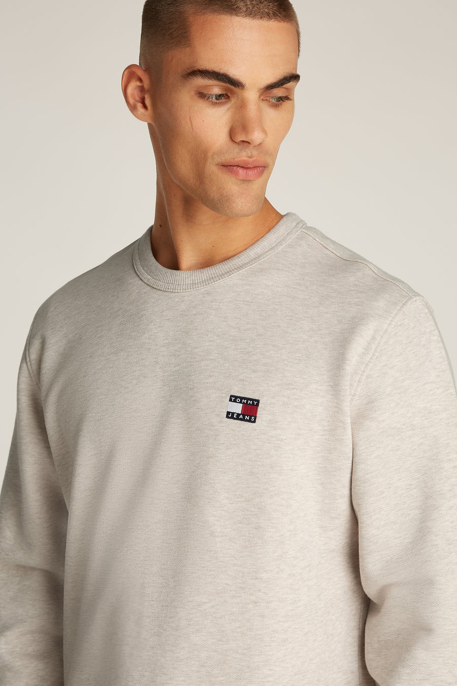 Sweater met ronde hals Beige - TOMMY JEANS