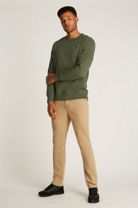 Sweater met ronde hals Groen - TOMMY JEANS