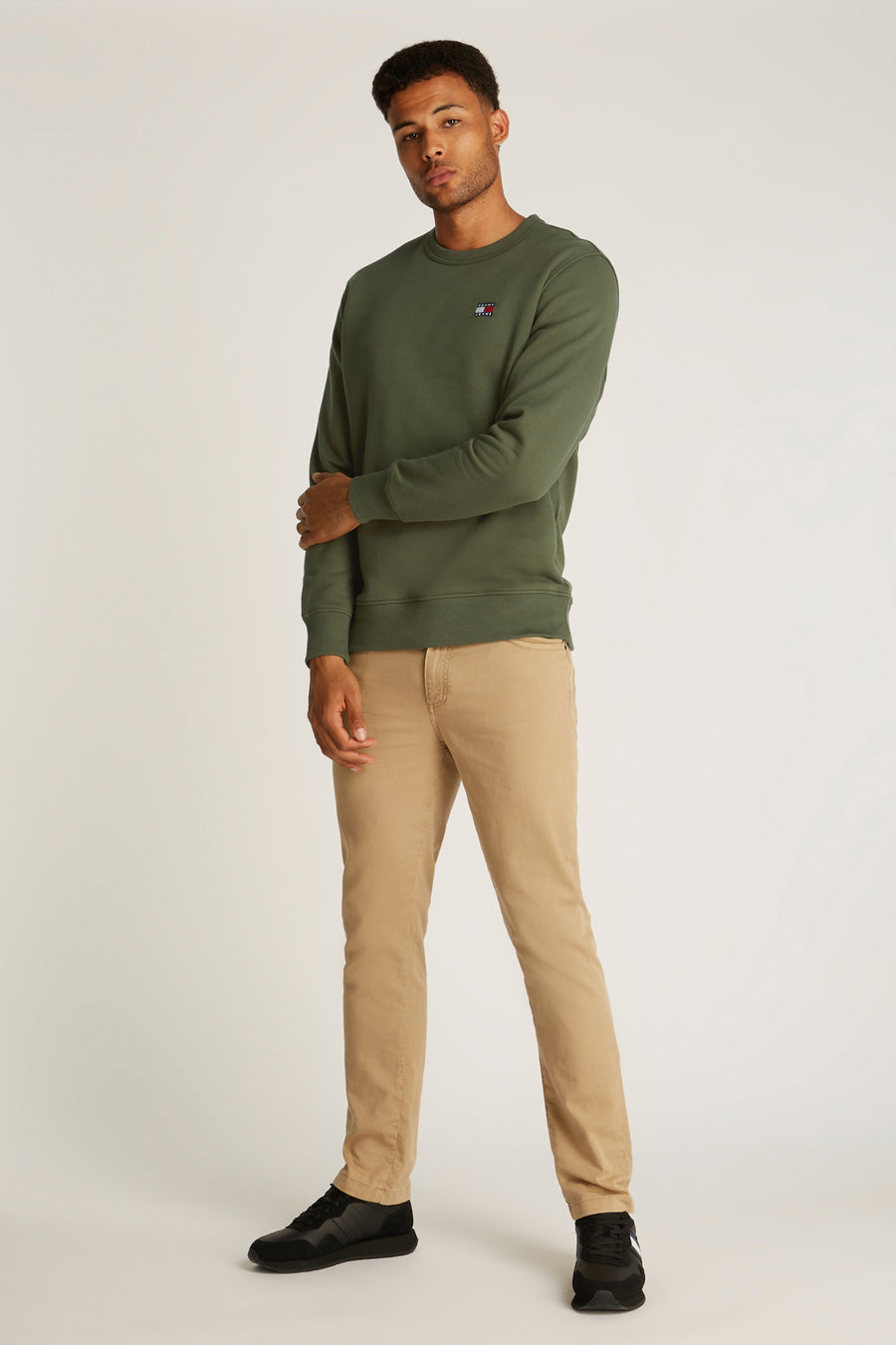 Sweater met ronde hals Groen - TOMMY JEANS