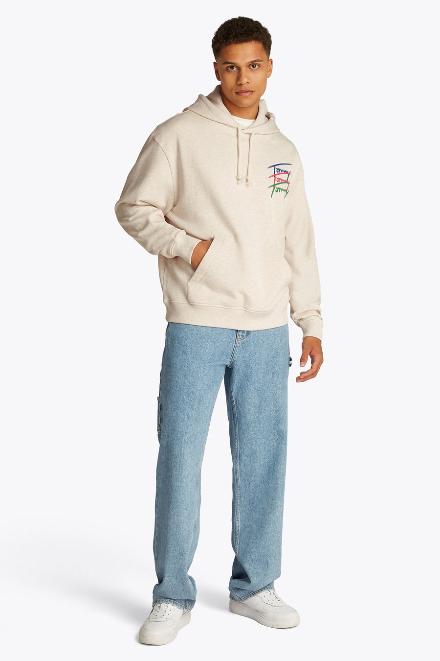 Sweater met kap Beige - TOMMY JEANS
