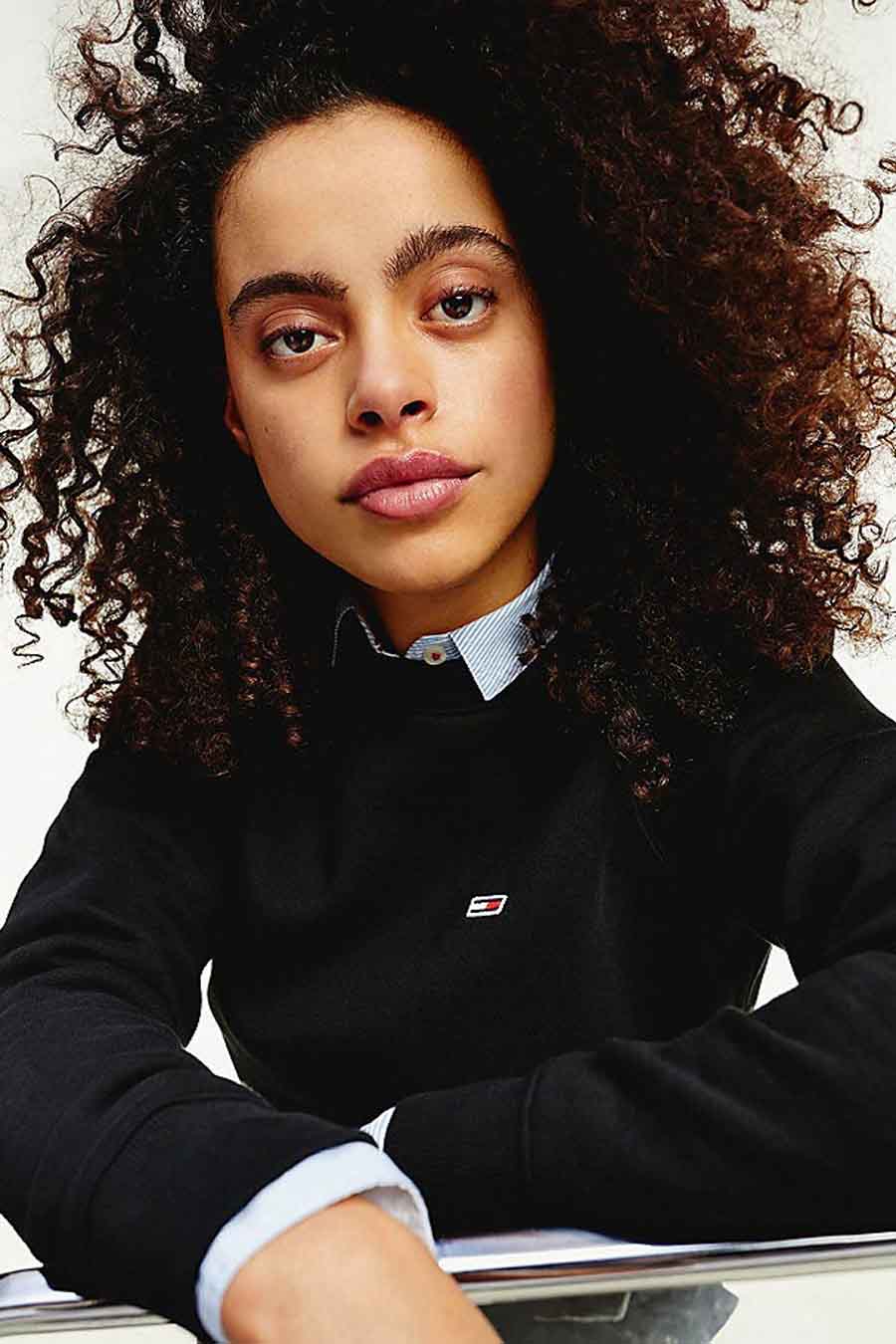 Sweater met ronde hals Zwart - TOMMY JEANS