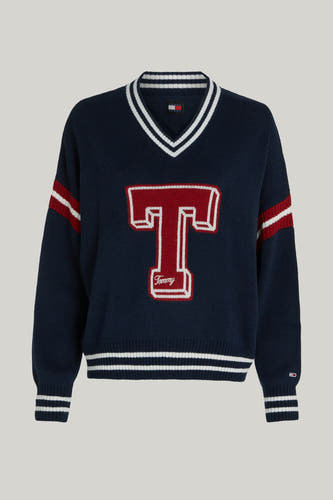 Trui met V-hals Blauw - TOMMY JEANS