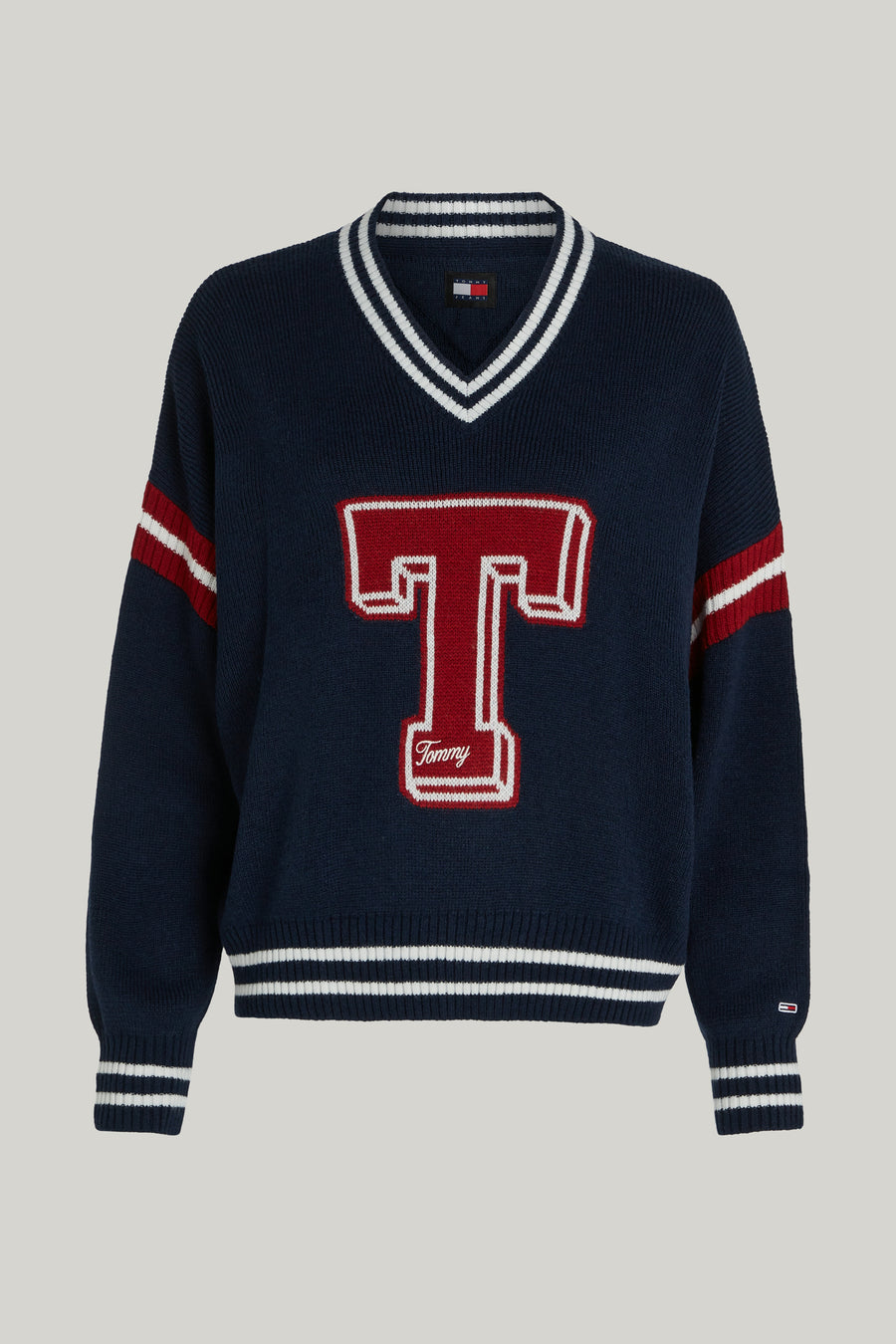 Trui met V-hals Blauw - TOMMY JEANS
