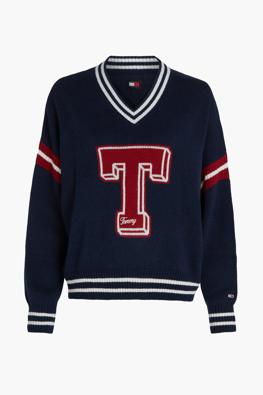 Trui met V-hals Blauw - TOMMY JEANS