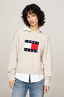 Pull col O Beige - TOMMY JEANS