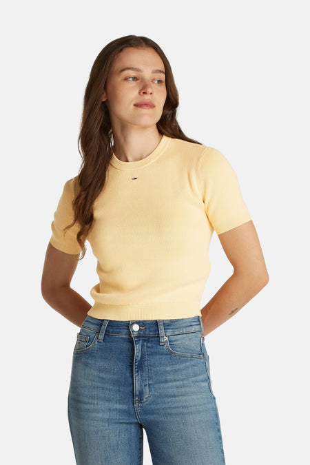 Trui met ronde hals Geel - TOMMY JEANS