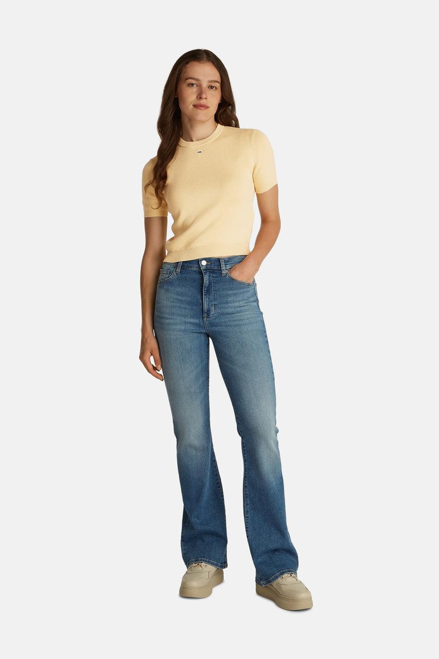 Trui met ronde hals Geel - TOMMY JEANS