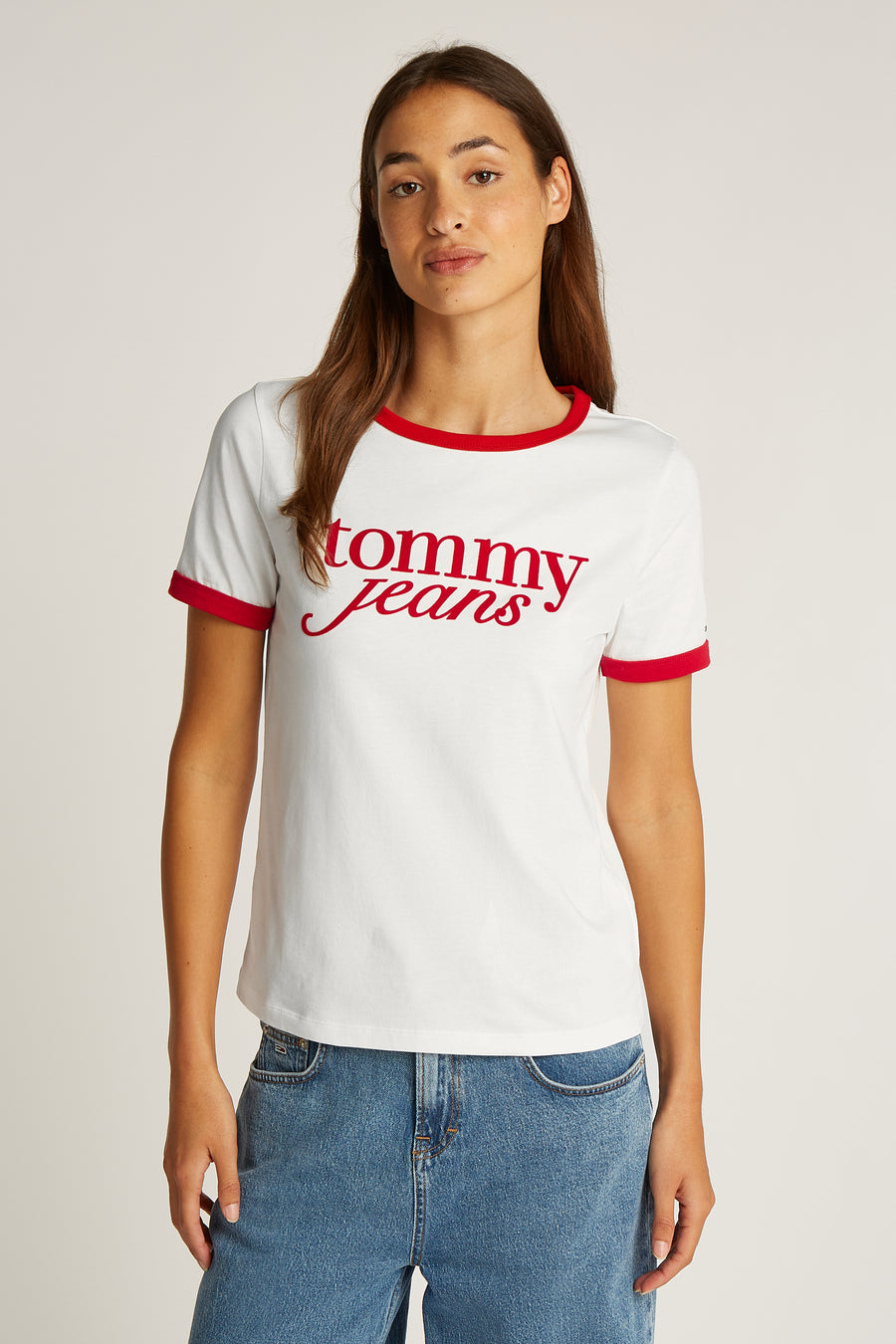 Top (korte mouwen) Ecru - TOMMY JEANS