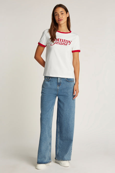 Top (korte mouwen) Ecru - TOMMY JEANS