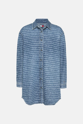 Kleedjes (lange mouwen) Mid blue denim - TOMMY JEANS