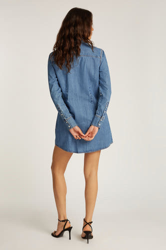 Kleedjes (lange mouwen) Mid blue denim - TOMMY JEANS