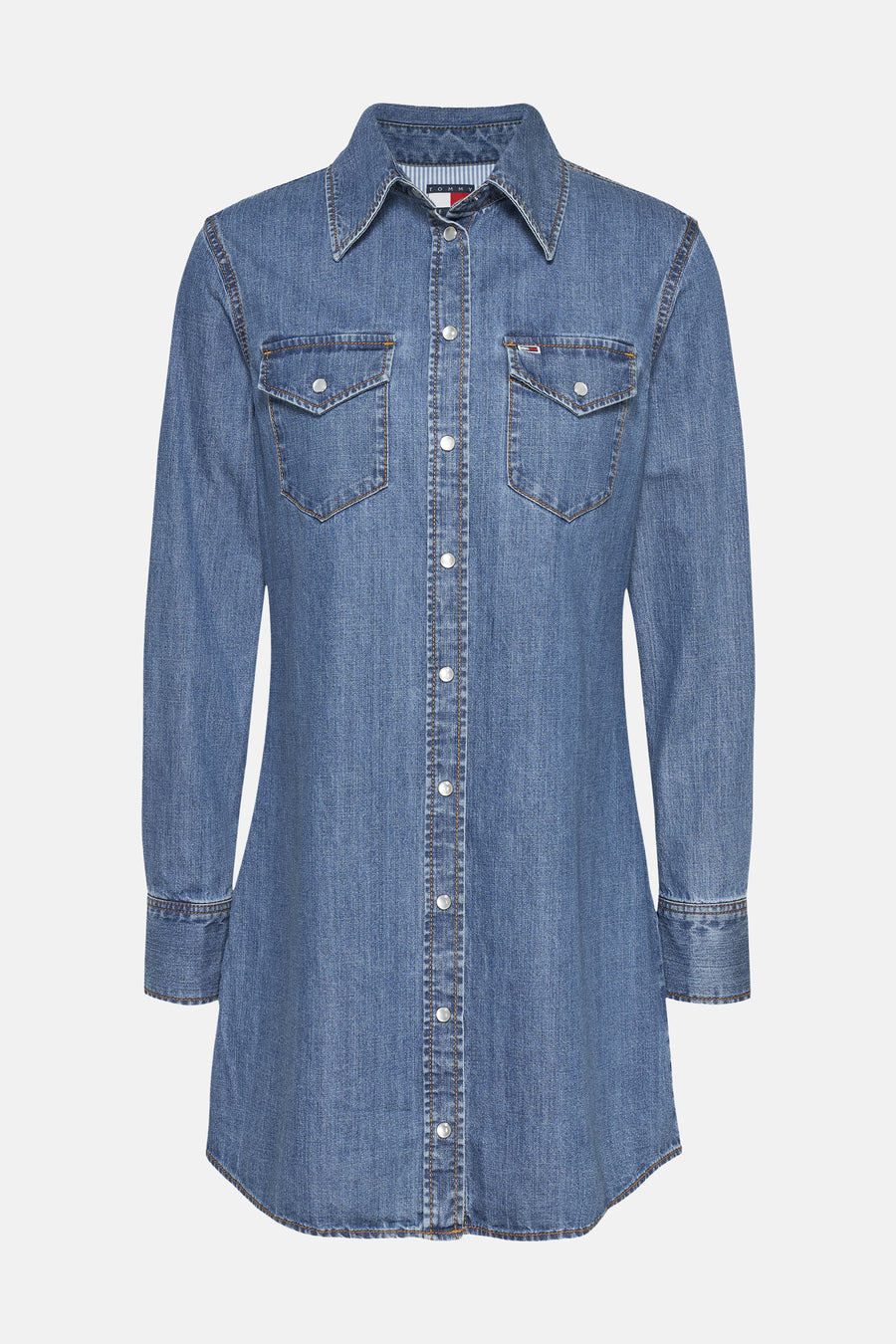 Kleedjes (lange mouwen) Mid blue denim - TOMMY JEANS