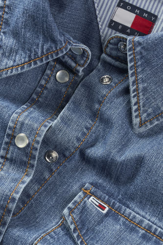 Kleedjes (lange mouwen) Mid blue denim - TOMMY JEANS