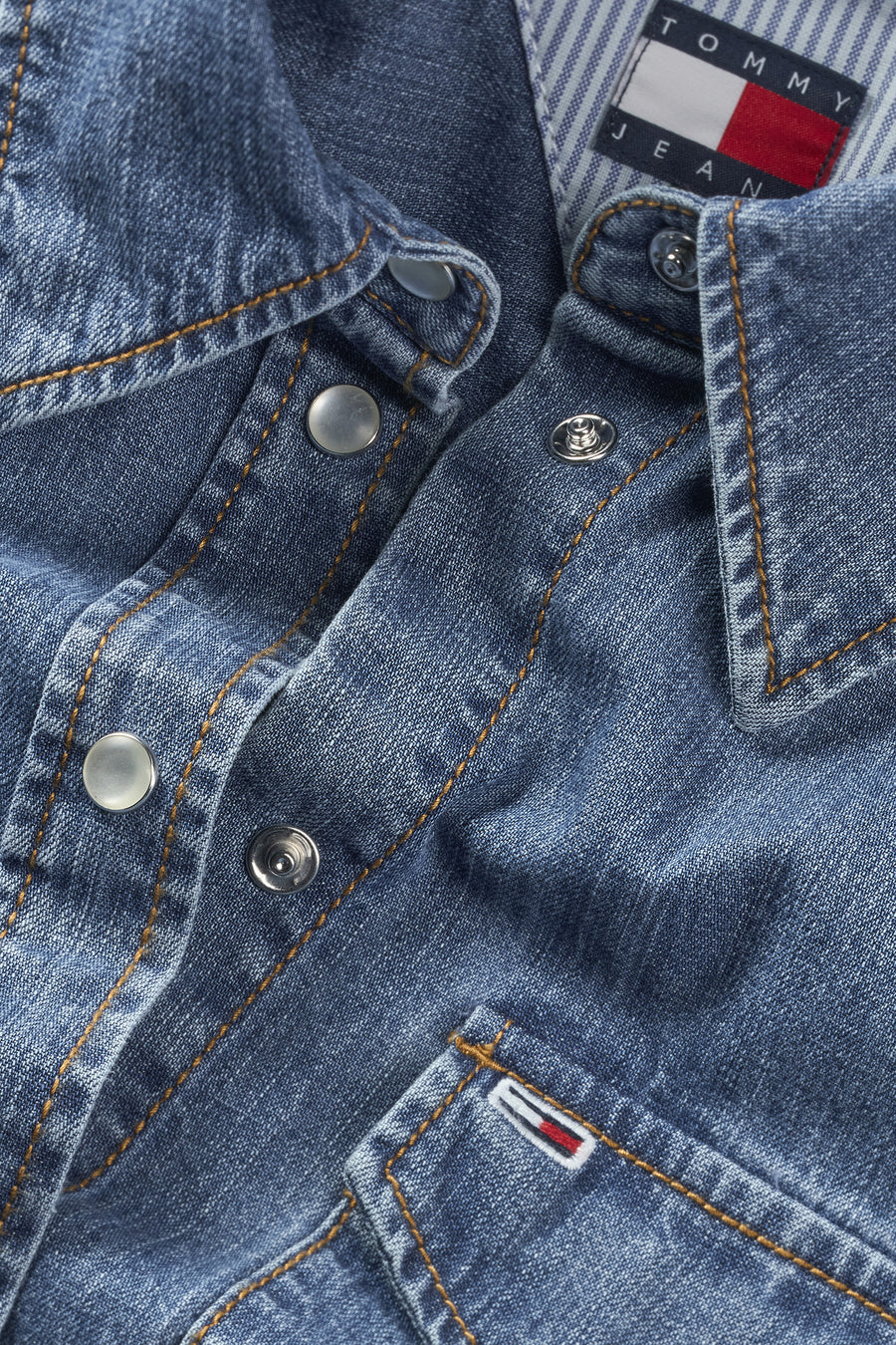 Kleedjes (lange mouwen) Mid blue denim - TOMMY JEANS