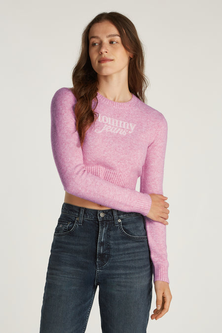 Trui met ronde hals Roze - TOMMY JEANS