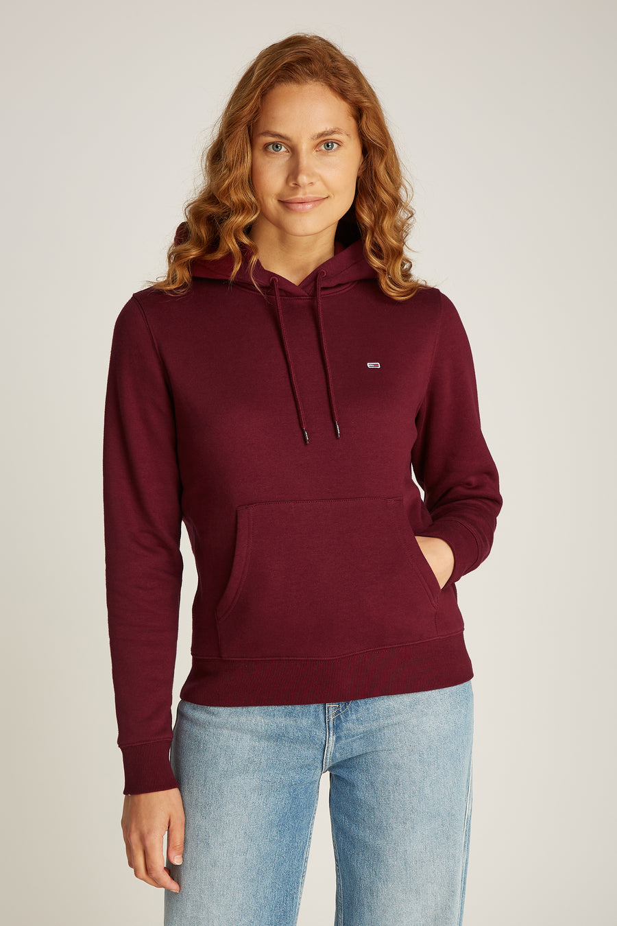 Sweater met ronde hals Rood - TOMMY JEANS