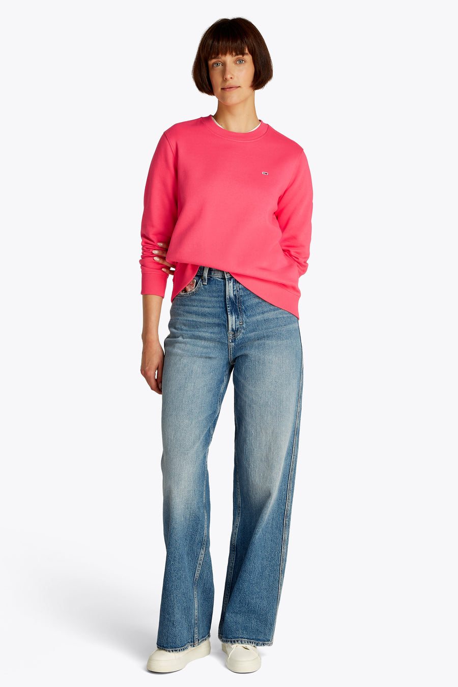 Sweater met ronde hals Roze - TOMMY JEANS