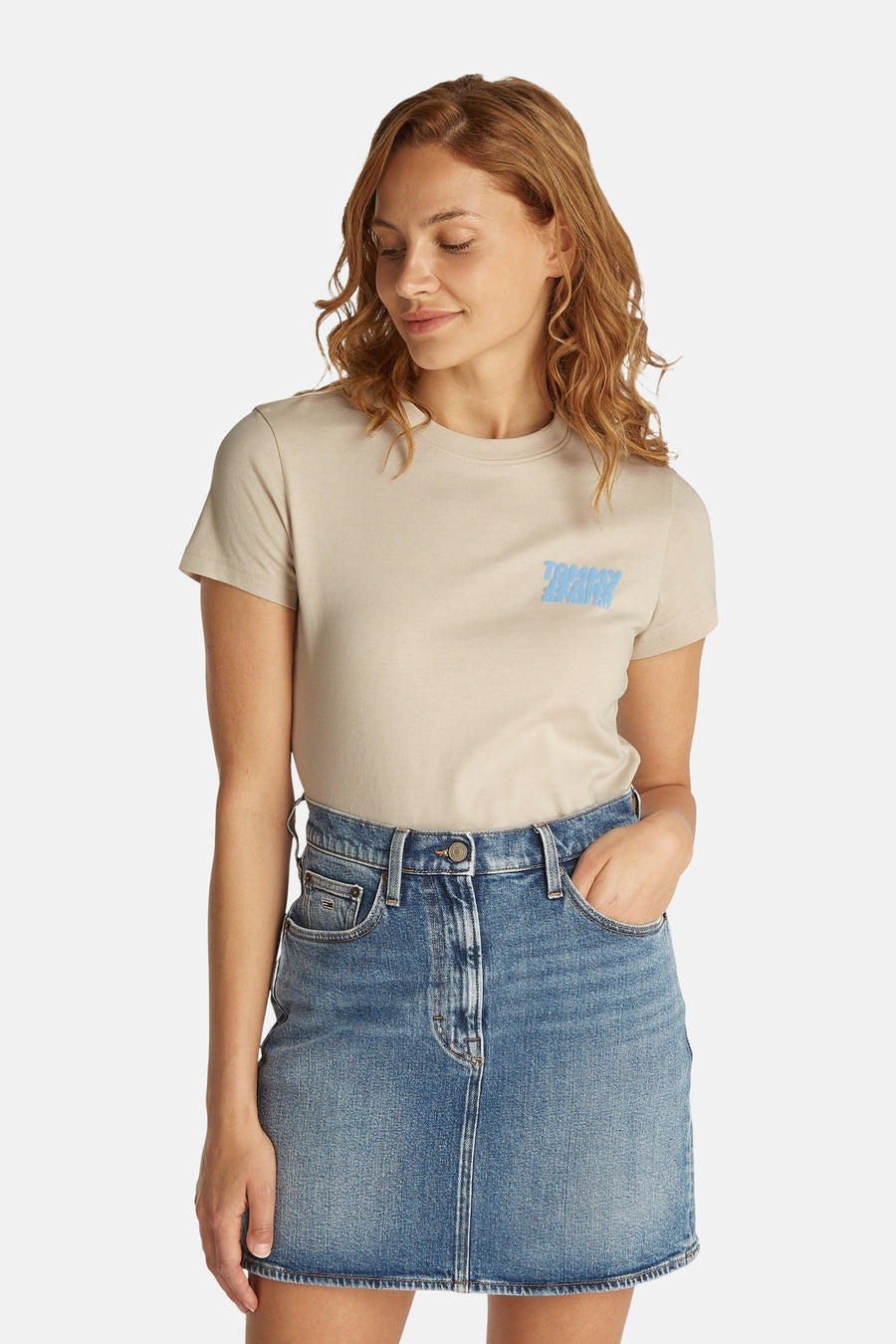 Top (korte mouwen) Ecru - TOMMY JEANS