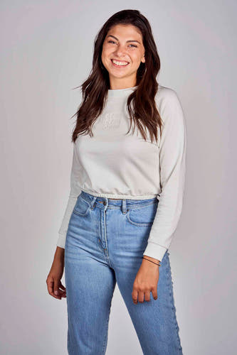 Sweater met ronde hals Wit - CEMI by Céline & Michiel