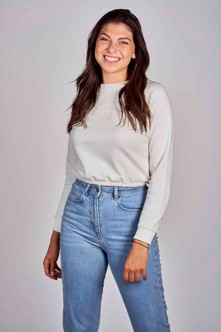 Sweater met ronde hals Wit - CEMI by Céline & Michiel