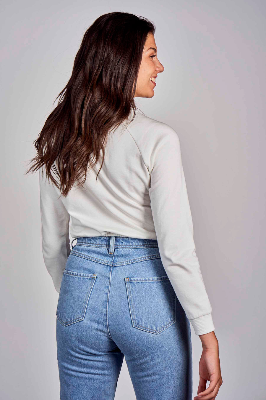 Sweater met ronde hals Wit - CEMI by Céline & Michiel