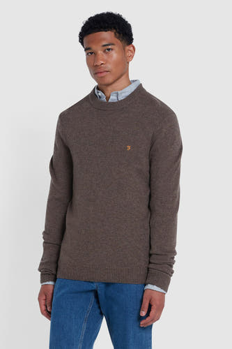 Trui met ronde hals Bruin - FARAH