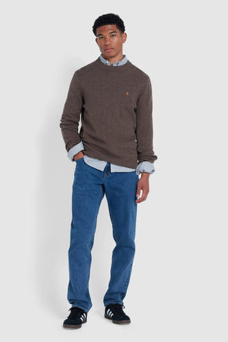 Trui met ronde hals Bruin - FARAH