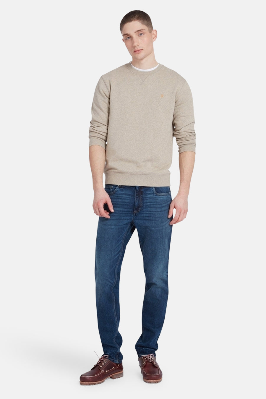 Sweater met ronde hals Beige - FARAH