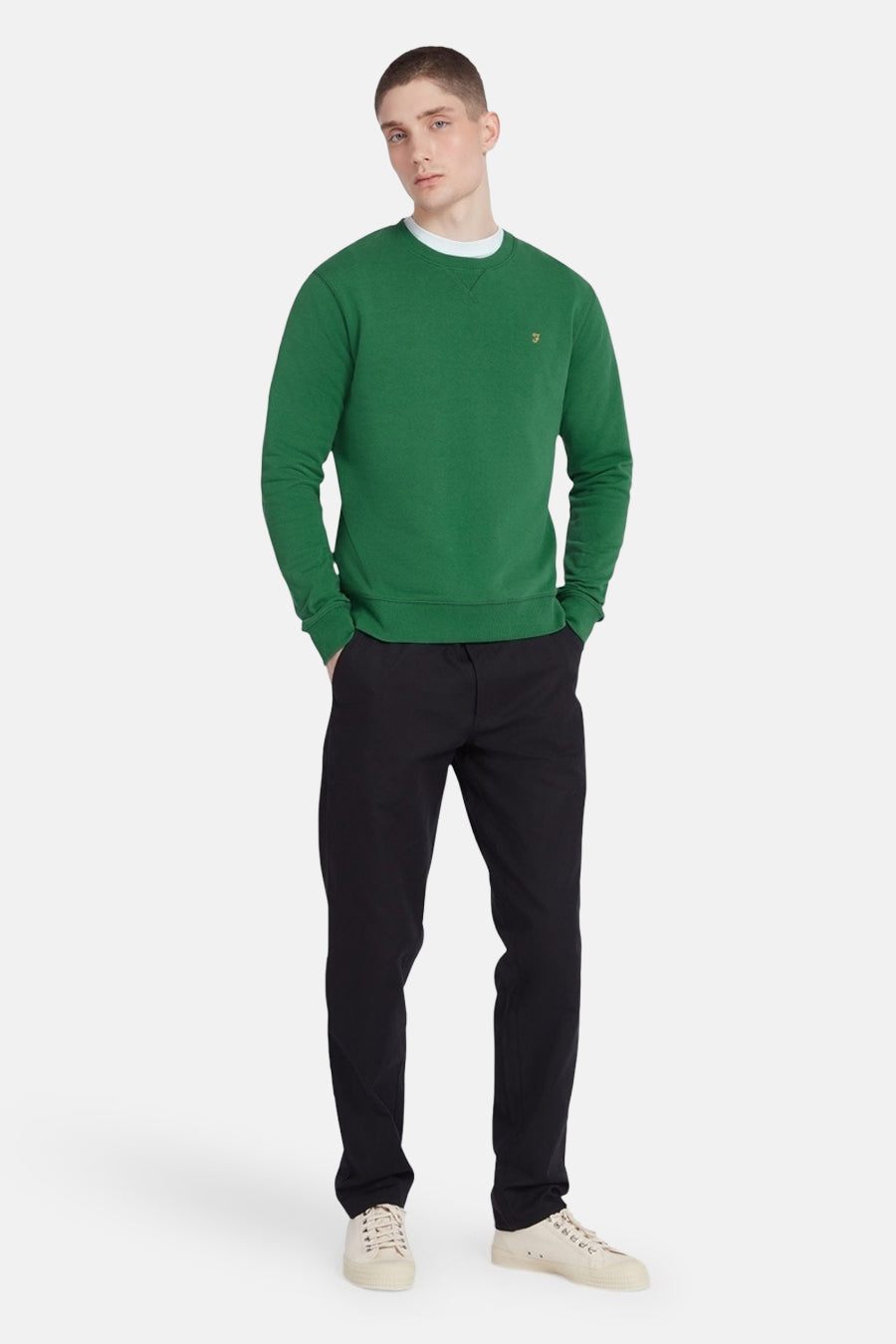 Sweater met ronde hals Groen - FARAH