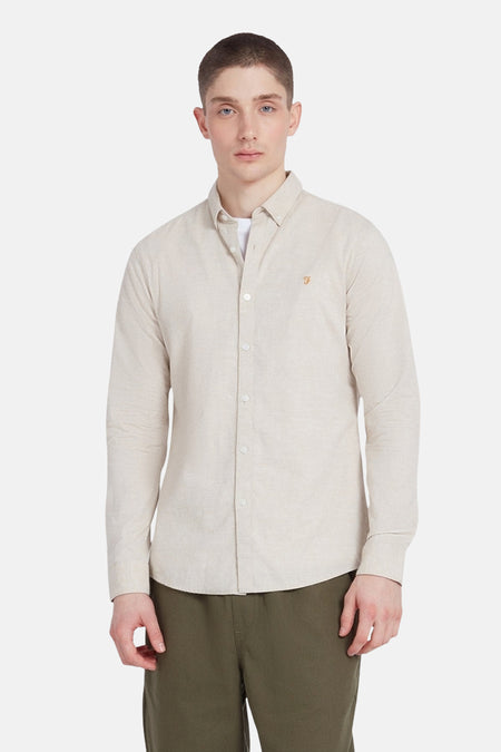 Hemd (lange mouwen) Beige - FARAH