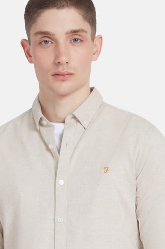 Hemd (lange mouwen) Beige - FARAH