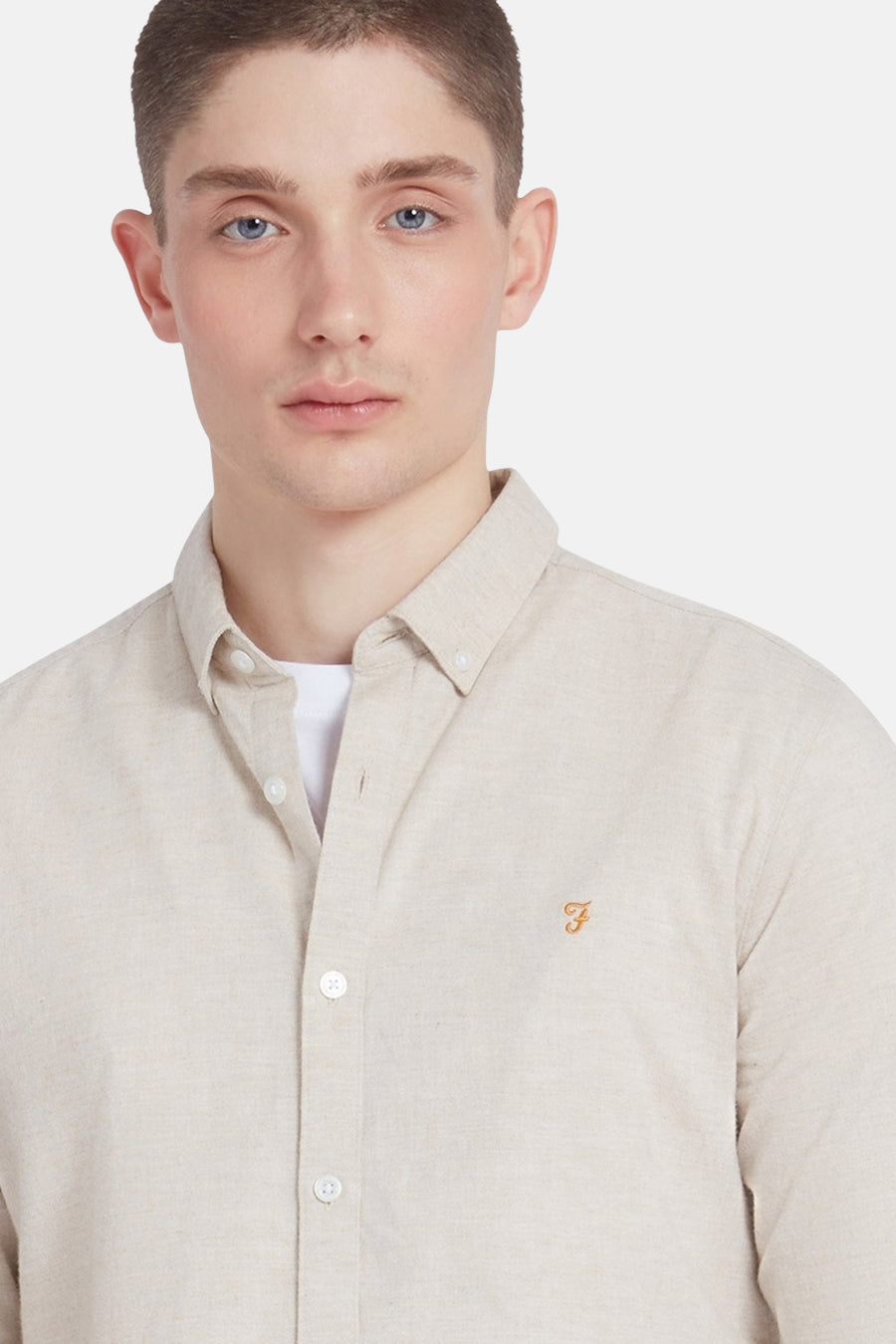 Hemd (lange mouwen) Beige - FARAH