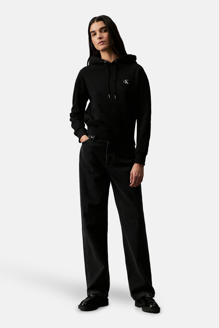 Sweater met kap Zwart - Calvin Klein