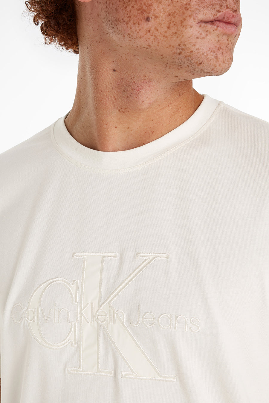 T-shirt (korte mouwen) Ecru - Calvin Klein