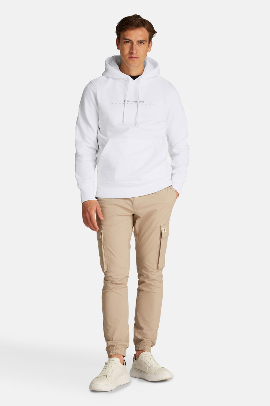 Sweater met kap Wit - Calvin Klein