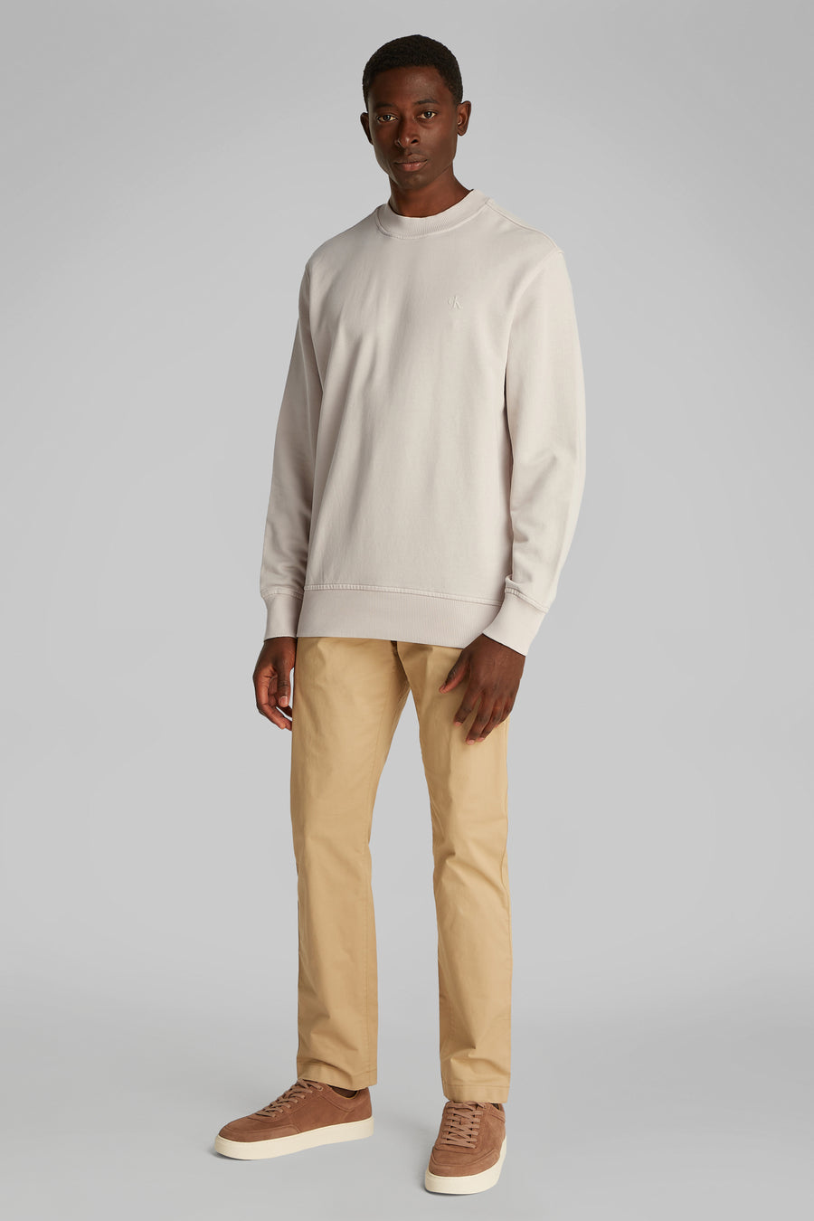Sweater met ronde hals Beige - Calvin Klein