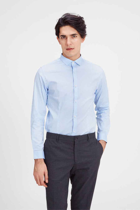Hemd (lange mouwen) Blauw - PREMIUM by JACK & JONES