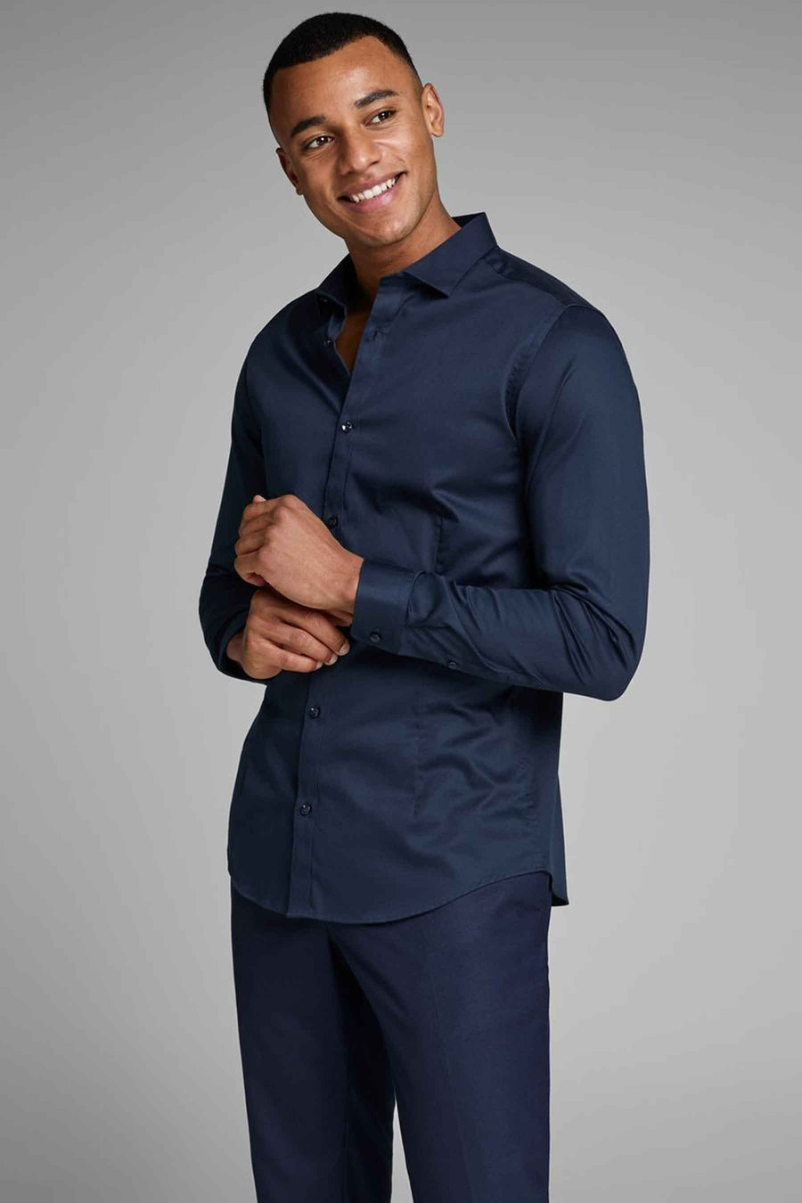Hemd (lange mouwen) Blauw - PREMIUM by JACK & JONES