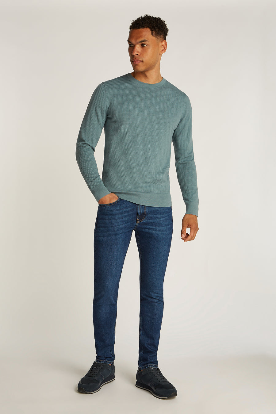 Sweater met ronde hals Blauw - Calvin Klein