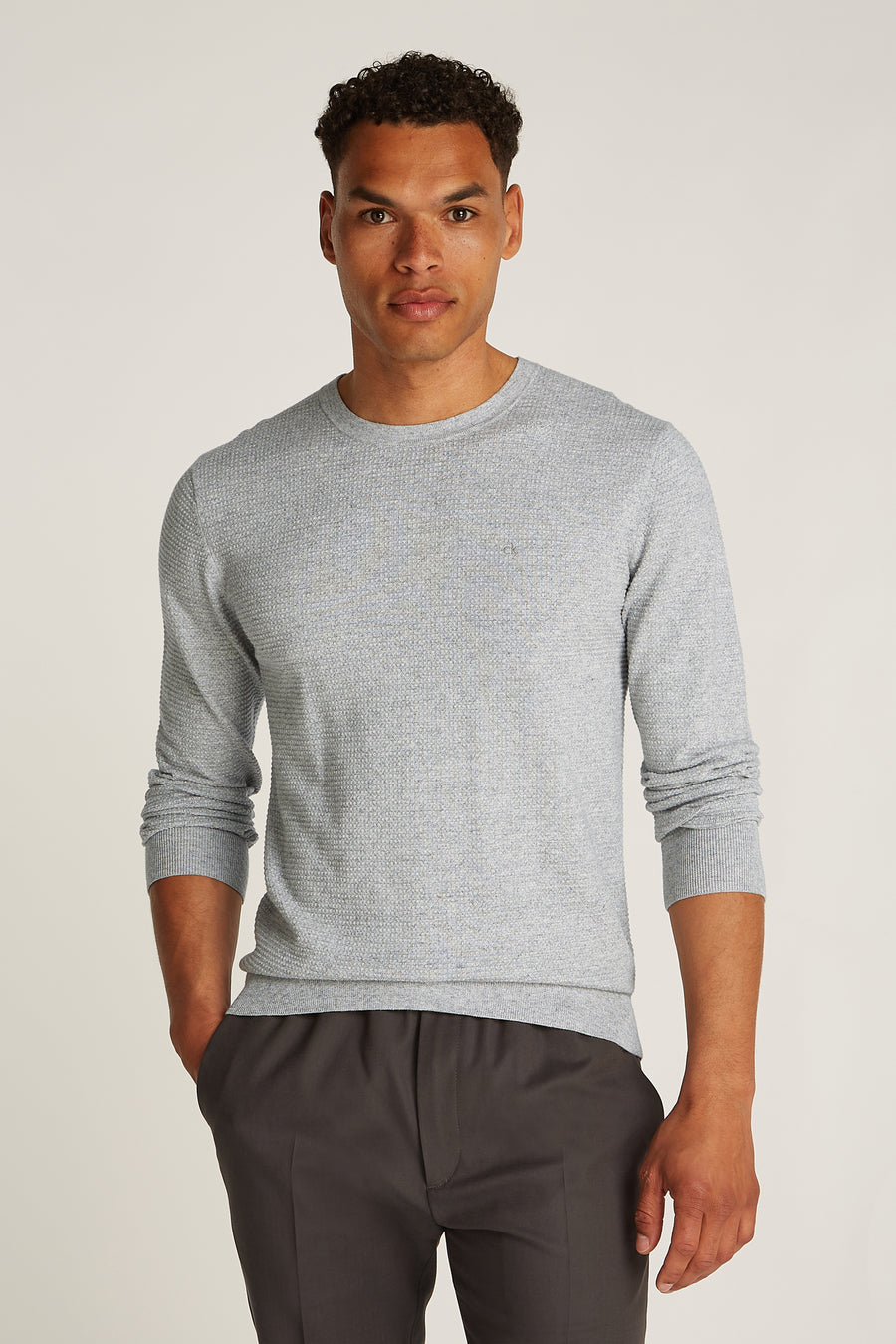 Sweater met ronde hals Grijs - Calvin Klein