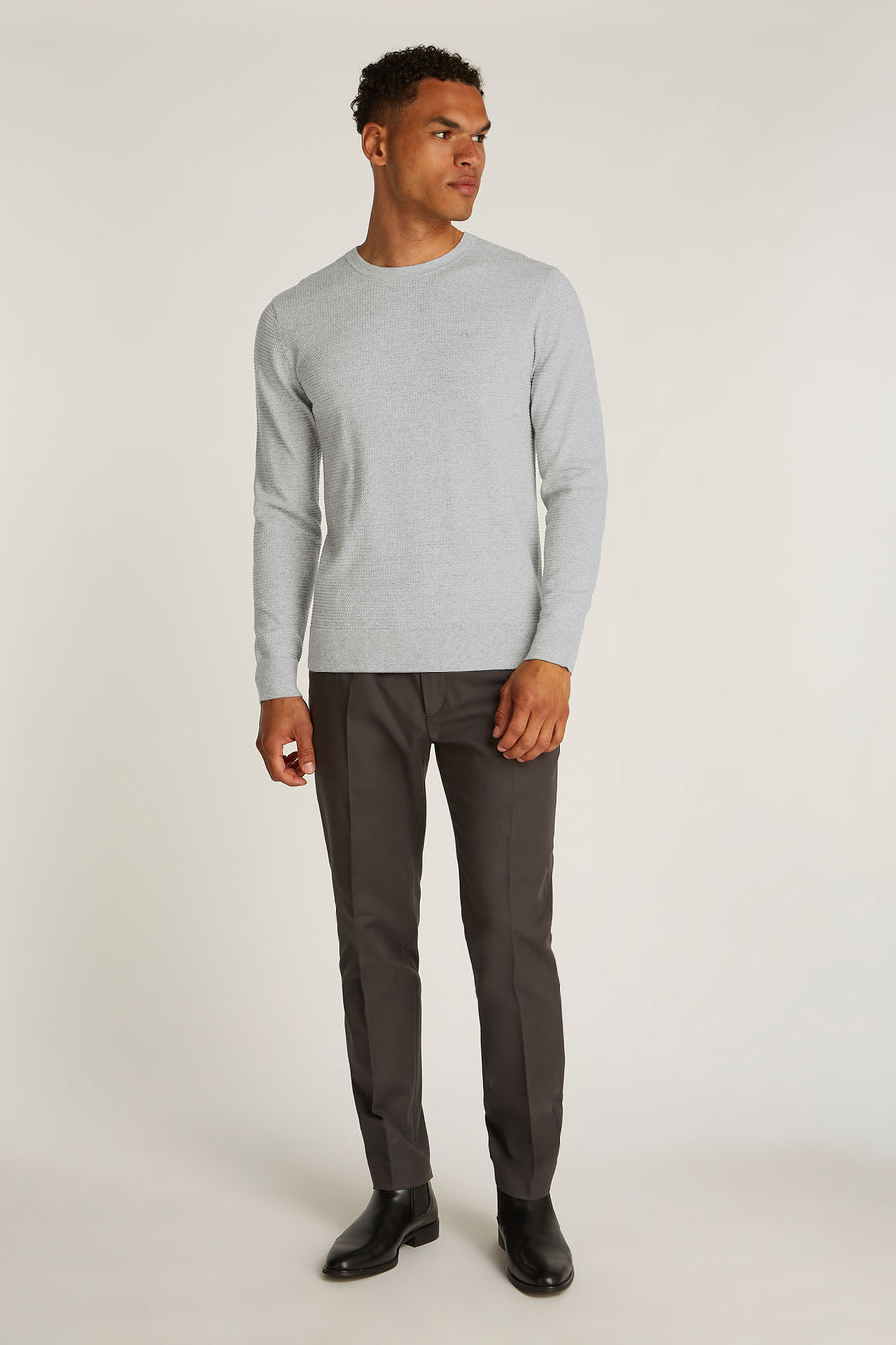Sweater met ronde hals Grijs - Calvin Klein
