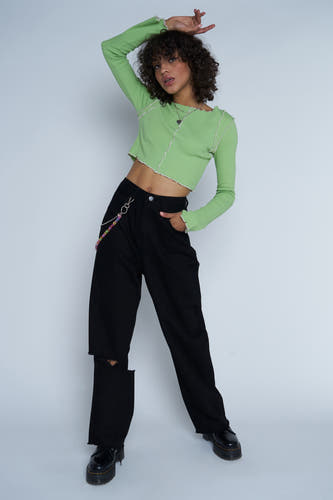 Jeans straight Zwart - DAISY STREET