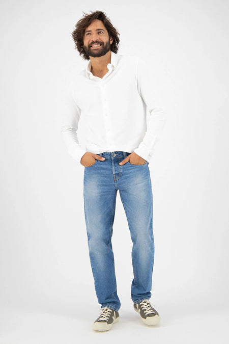 Jeans tapered Light blue denim - MUD JEANS
