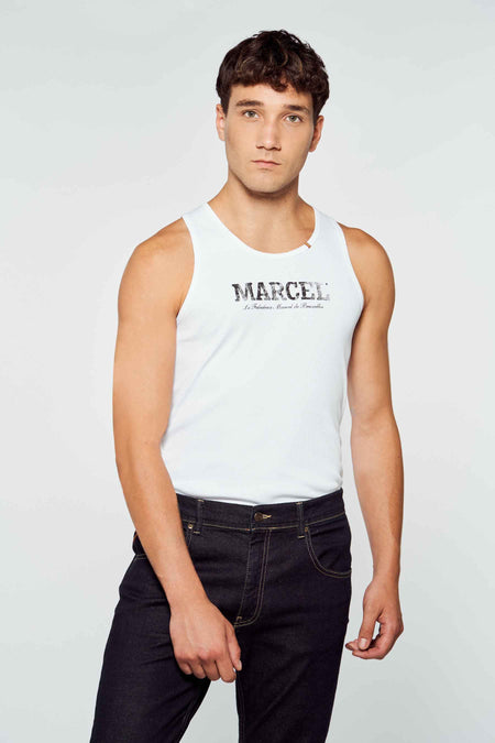 Tanktop Wit - Le Fabuleux Marcel de Bruxelles